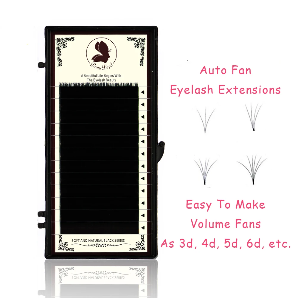 Damepapil Auto Fan Volume Eyelash Extensions Natural Matte Black Soft High Quality Professional C D Curl Eyelash Extensions
Damepapil Auto Fan Volume Eyelash Extensions Natural Matte Black Soft High Quality Professional C D Curl Eyelash Extensions