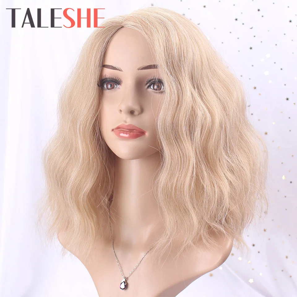 TALESHE Short Wig Water Wave Mixed Blonde and Brown 8Colors Side Part Synthetic Wigs for Black Women Ash Pink Cosplay False Hair
TALESHE Short Wig Water Wave Mixed Blonde and Brown 8Colors Side Part Synthetic Wigs for Black Women Ash Pink Cosplay False Hair