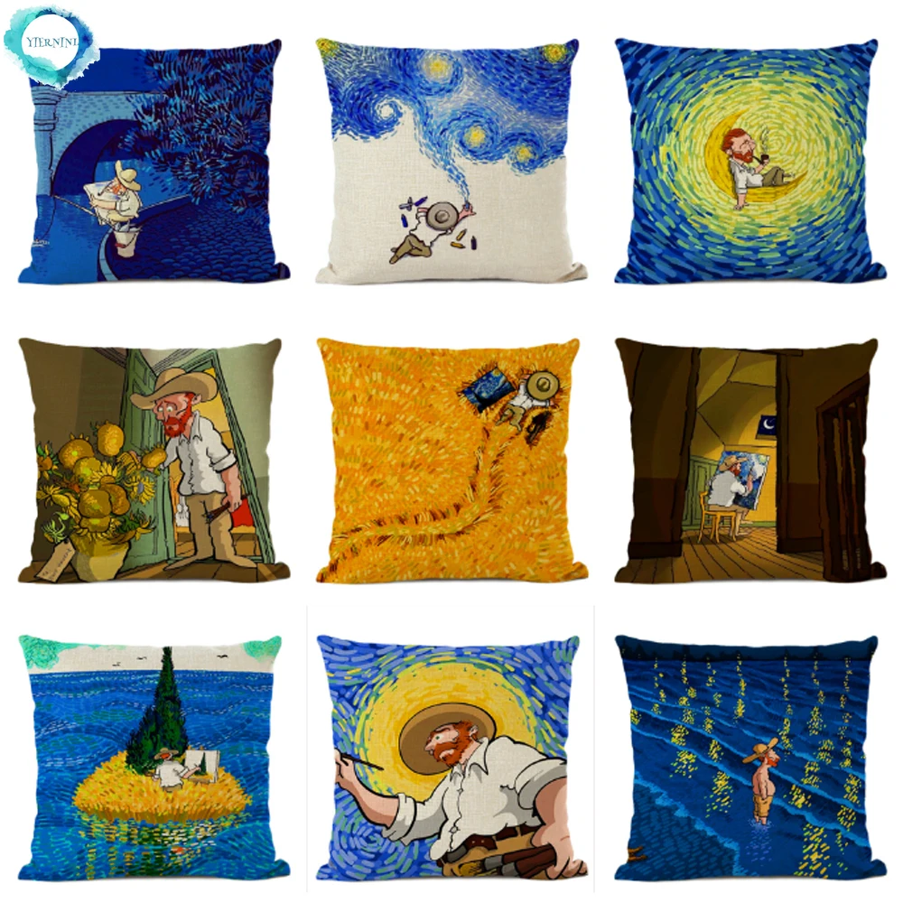 Картина маслом Ван Гог Автопортрет хлопок белье Наволочка Мультфильм звездное небо Подсолнух подушка с пейзажем домашний декор
Картина маслом Ван Гог Автопортрет хлопок белье Наволочка Мультфильм звездное небо Подсолнух подушка с пейзажем домашний декор