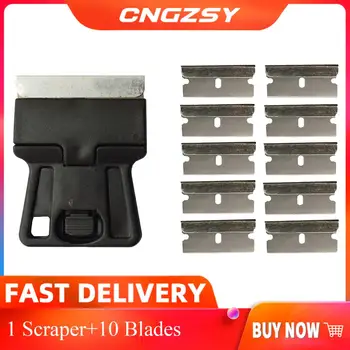 Car Auto Vinyl Film Wrap Tool Mini Razor Scraper with 10pcs Spare Carbon Metal Blades Window Tints Tools Glue Removing E18+10M
Car Auto Vinyl Film Wrap Tool Mini Razor Scraper with 10pcs Spare Carbon Metal Blades Window Tints Tools Glue Removing E18+10M