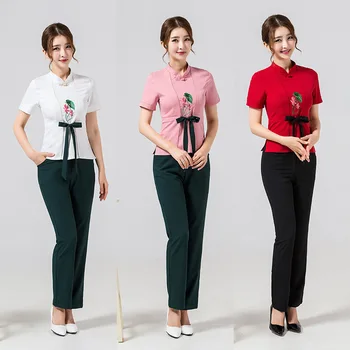 Women SPA beauty salon beauty salon pedicure shop work clothes female beautician foot bath technician suit F647
Women SPA beauty salon beauty salon pedicure shop work clothes female beautician foot bath technician suit F647