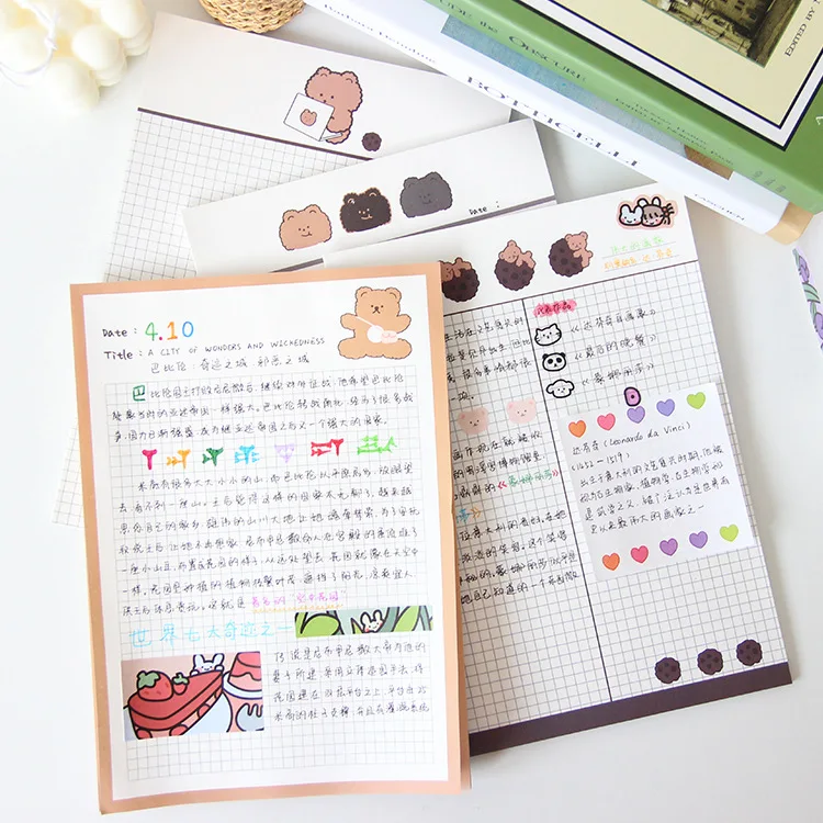 Grid Cute Plush Bear Memo Pad B5 Student weekly planner Notes Paper Notebook Diary Notepad Kawaii Stationery school supplies
Grid Cute Plush Bear Memo Pad B5 Student weekly planner Notes Paper Notebook Diary Notepad Kawaii Stationery school supplies