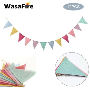 12pcs Simulation Burlap Banner DIY 6 Color Pennant Banner Wedding Birthday Party Decorations Props
12pcs Simulation Burlap Banner DIY 6 Color Pennant Banner Wedding Birthday Party Decorations Props