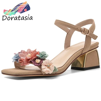 DORATASIA Sweet Women Square Toe Square Heels Shoes Casual Office Handmade Consise Sandals Women Floral Sandals 
DORATASIA Sweet Women Square Toe Square Heels Shoes Casual Office Handmade Consise Sandals Women Floral Sandals