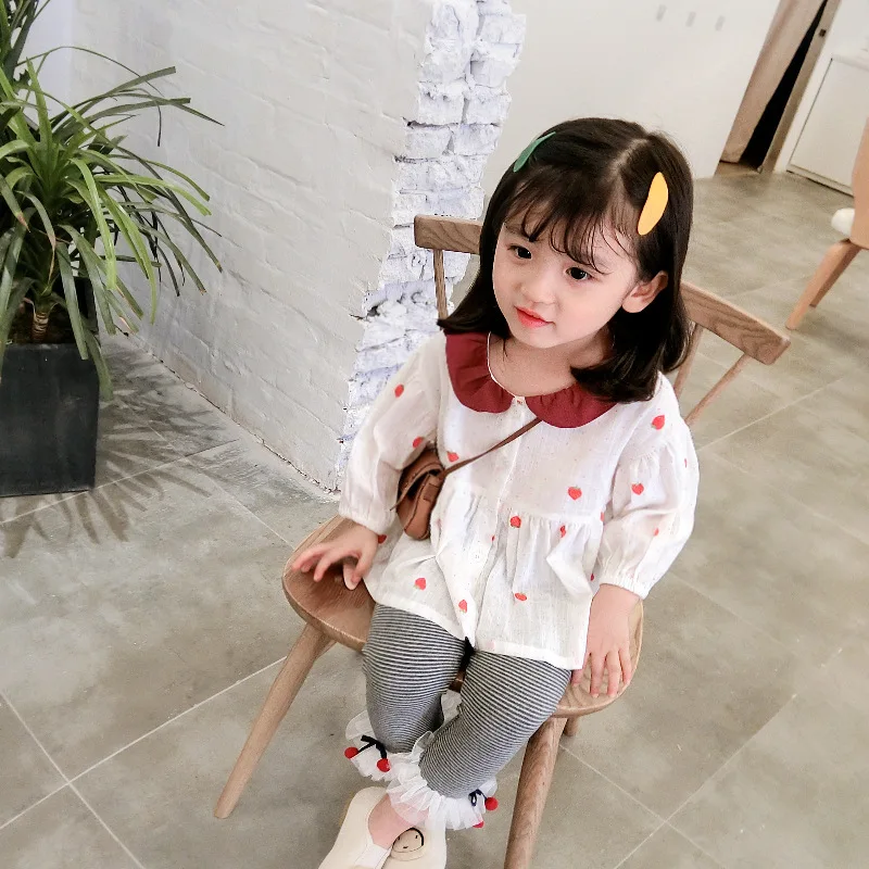 2019 New Style Childrenswear Long Sleeve Cotton Linen GIRL'S Shirt Western Style Princess Tops Korean-style Ruffled Collar Shirt 
2019 New Style Childrenswear Long Sleeve Cotton Linen GIRL'S Shirt Western Style Princess Tops Korean-style Ruffled Collar Shirt