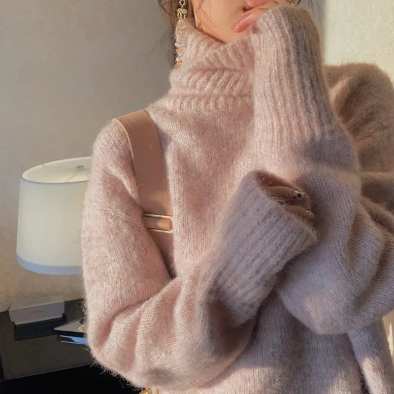 2020 Autumn/winter New Net Red Bottom Knit Sweater Lazy Wind Cover Thick Loose High-neck Top Female Tide
2020 Autumn/winter New Net Red Bottom Knit Sweater Lazy Wind Cover Thick Loose High-neck Top Female Tide