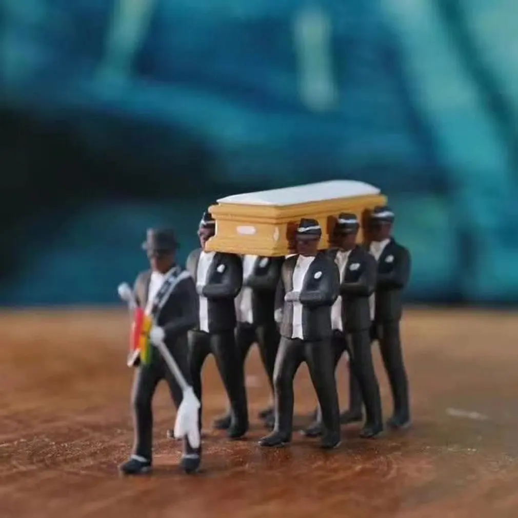 Cosplay Ghana Dancing Pallbearers Coffin Dance Figure Action Funeral Dancing Team Display Funny Accessories
Cosplay Ghana Dancing Pallbearers Coffin Dance Figure Action Funeral Dancing Team Display Funny Accessories