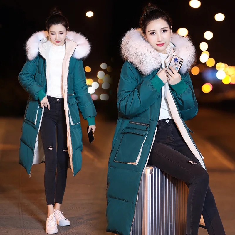 Korean-style Students down Coat Cotton-padded Clothes Women's Mid-length Winter Large Fur Collar CHIC Loose Thick down Jacket Co
Korean-style Students down Coat Cotton-padded Clothes Women's Mid-length Winter Large Fur Collar CHIC Loose Thick down Jacket Co