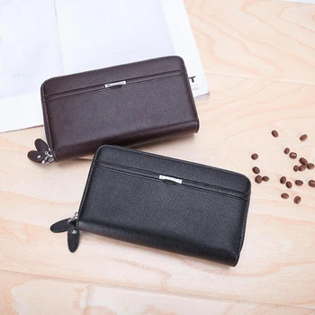 Brand Men Wallets Double Zipper Leather Wallet Men Coin Purses Business Long Male Clutch Bag With Phone Pocket
Brand Men Wallets Double Zipper Leather Wallet Men Coin Purses Business Long Male Clutch Bag With Phone Pocket