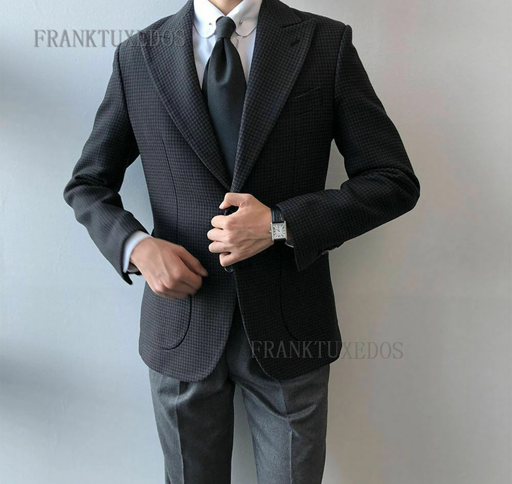 2020 Houndstooth Jacket Only Custom Made Groomsmen Plaid Groom Tuxedos Men Suit Wedding Best Man Blazer
2020 Houndstooth Jacket Only Custom Made Groomsmen Plaid Groom Tuxedos Men Suit Wedding Best Man Blazer