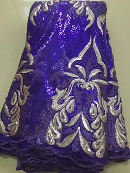 ALL4067 African sequins High Quality Net Lace,French Voile Guipure tulle mesh Lace Fabric For dress 5yd/lot Free Shipping Purple 
ALL4067 African sequins High Quality Net Lace,French Voile Guipure tulle mesh Lace Fabric For dress 5yd/lot Free Shipping Purple