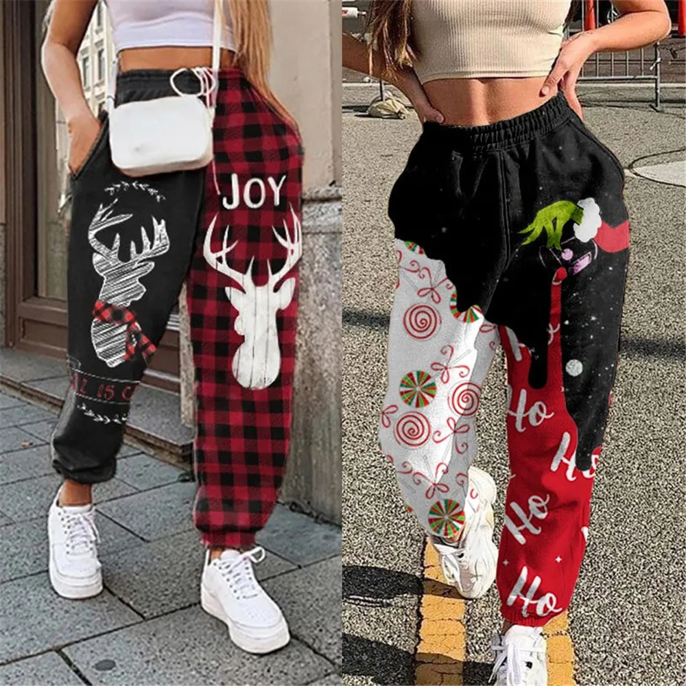 Femme Pantalon Noel Pattern Plaid Printed Panelled Loose Sweatpants Women Christmas Style Casual Fleece Trousers
Femme Pantalon Noel Pattern Plaid Printed Panelled Loose Sweatpants Women Christmas Style Casual Fleece Trousers