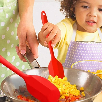 Spatula Silicone Utensil Set 3-Pieces Heat Resistant Cooking Utensils with Comfortable Wide Handle and Hygienic
Spatula Silicone Utensil Set 3-Pieces Heat Resistant Cooking Utensils with Comfortable Wide Handle and Hygienic