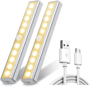 LED Cabinet Light with Motion Sensor,10LED Upgrade USB Rechargeable Cupboard Lighting with Magnetic Strip Stick-on Anywhere for
LED Cabinet Light with Motion Sensor,10LED Upgrade USB Rechargeable Cupboard Lighting with Magnetic Strip Stick-on Anywhere for