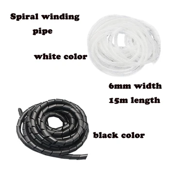 Spiral wrapping band 6mm 20m/roll Hose protection wire case management fixed bundle of wire Protection Wire Winding pipe tube
Spiral wrapping band 6mm 20m/roll Hose protection wire case management fixed bundle of wire Protection Wire Winding pipe tube
