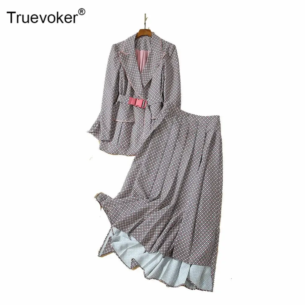 Truevoker Winter Designer Two Pieces Set Women's Full Sleeve Abstract Geometry Printed Blazers With Draped Skirt Suit
Truevoker Winter Designer Two Pieces Set Women's Full Sleeve Abstract Geometry Printed Blazers With Draped Skirt Suit