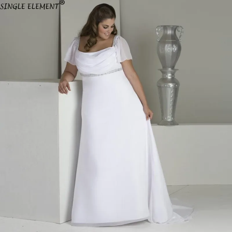 SINGLE ELEMENT Plus Size Wedding Dresses 2019 Chiffon Beaded Sash Waist Summer Wedding Gowns Vestidos De Novia
SINGLE ELEMENT Plus Size Wedding Dresses 2019 Chiffon Beaded Sash Waist Summer Wedding Gowns Vestidos De Novia