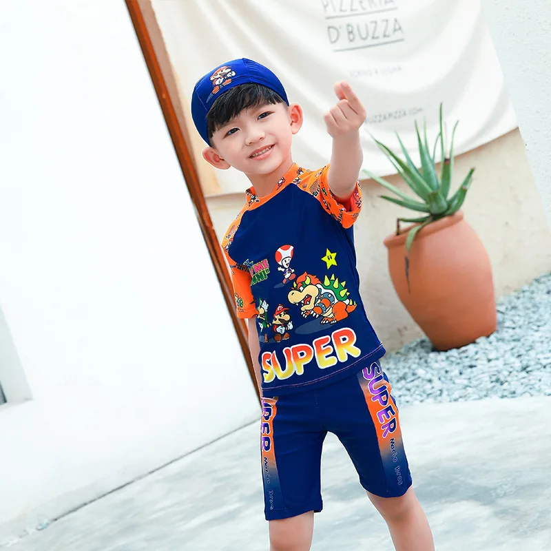 Bathing Suit New Style Tour Bathing Suit BOY'S One-piece Cartoon Super Mario Hooded Half Sleeve One-piece Boxer Boy Bathing Suit
Bathing Suit New Style Tour Bathing Suit BOY'S One-piece Cartoon Super Mario Hooded Half Sleeve One-piece Boxer Boy Bathing Suit
