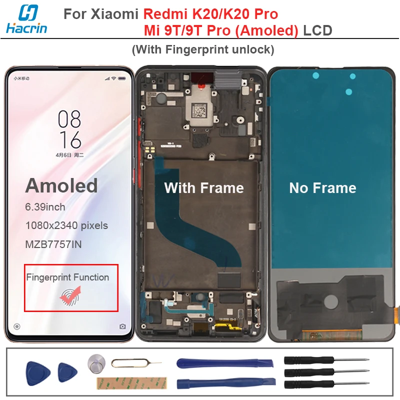 Amoled For Xiaomi Mi 9T Pro LCD Display Touch Screen Digitizer Assembly For Redmi K20 Pro LCD Display Mi 9T Screen Replacement
Amoled For Xiaomi Mi 9T Pro LCD Display Touch Screen Digitizer Assembly For Redmi K20 Pro LCD Display Mi 9T Screen Replacement