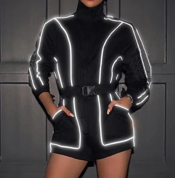 Helisopus Autumn Winter Stripes Reflective Jumpsuit Long Sleeve Stand Collar Zipper Loose Overalls Streetwear Playsuits
Helisopus Autumn Winter Stripes Reflective Jumpsuit Long Sleeve Stand Collar Zipper Loose Overalls Streetwear Playsuits