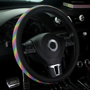 Leather Car Steering Wheel Cover 38cm Glitter Rhinestone For Girl Lady Interior Accessories
Leather Car Steering Wheel Cover 38cm Glitter Rhinestone For Girl Lady Interior Accessories