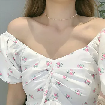 Gold Color 6mm Pearl Box Chain Choker Necklace Korean collares fashion Elegant Simple Stars Pearl Necklace for women gift
Gold Color 6mm Pearl Box Chain Choker Necklace Korean collares fashion Elegant Simple Stars Pearl Necklace for women gift