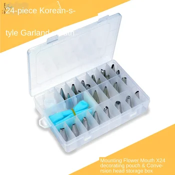 24-head Plastic Boxed Stainless Steel Decorating Mouth Set Converter Decorating Bag 27-piece Set
24-head Plastic Boxed Stainless Steel Decorating Mouth Set Converter Decorating Bag 27-piece Set