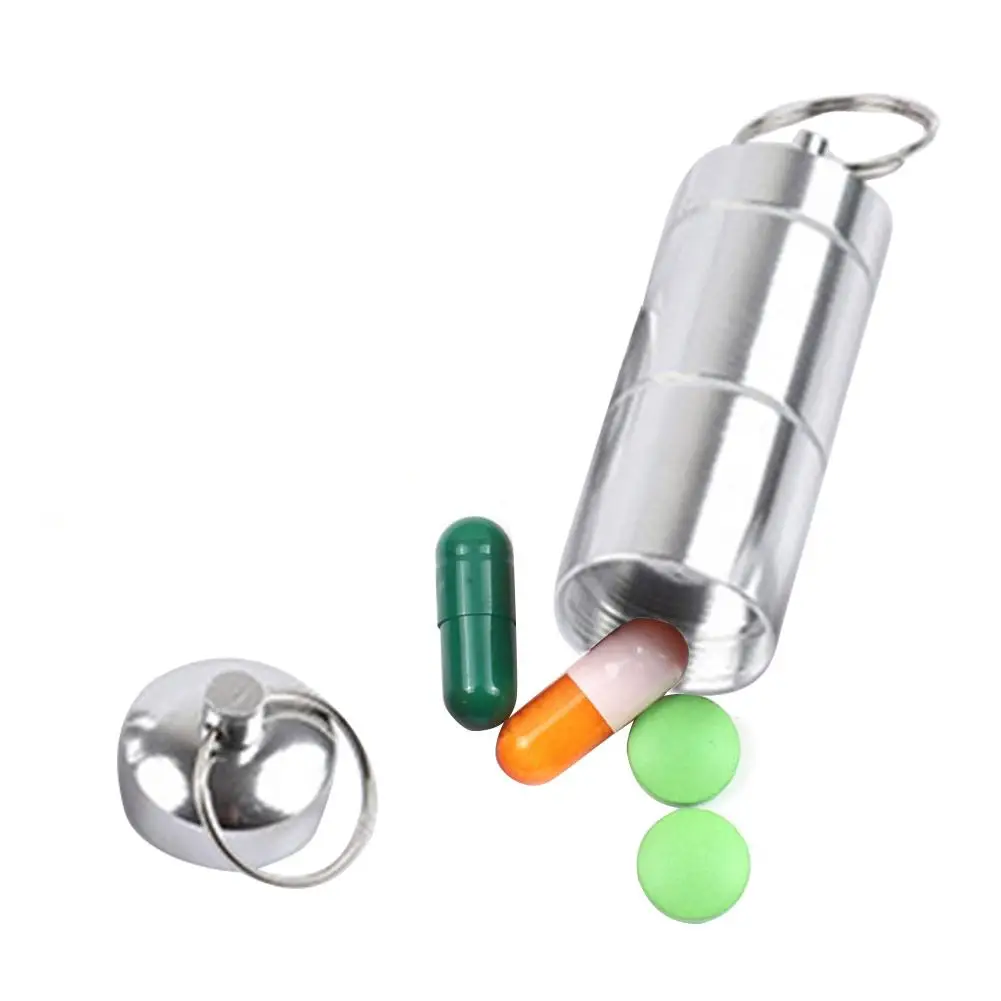 Portable Medicine Storage Box with Key Chain 4 Slots Large Size Waterproof Aluminum Alloy Storage Tank Bottle Case Holder
Portable Medicine Storage Box with Key Chain 4 Slots Large Size Waterproof Aluminum Alloy Storage Tank Bottle Case Holder