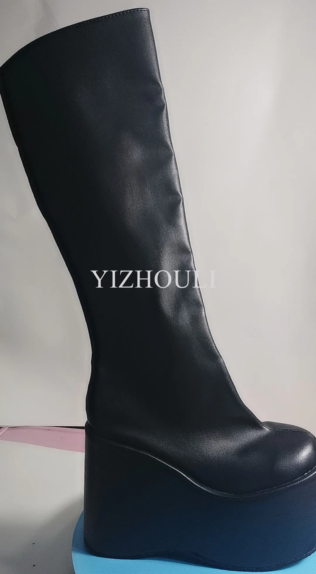 Women's wedges high boots, colour customizable 12.5cm high heels, zipper openings, model stage sexy high boots
Women's wedges high boots, colour customizable 12.5cm high heels, zipper openings, model stage sexy high boots