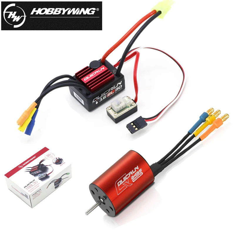 Hobbywing QuicRun WP-16BL30 Brushless Speed Controller 30A ESC+2435 4500kv Motor For 1/16 & 1/18 RC Car
Hobbywing QuicRun WP-16BL30 Brushless Speed Controller 30A ESC+2435 4500kv Motor For 1/16 & 1/18 RC Car