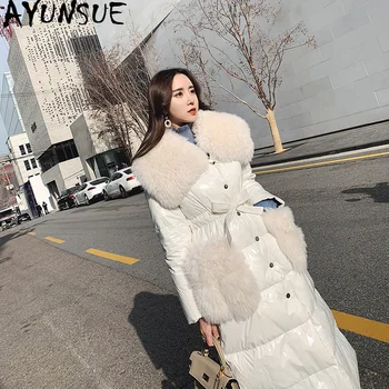 AYUNSUE Winter Jacket Women Parka White Long Coat Big Fur Collar Down Cotton Womens Jackets Coats Parkas Mujer 2020 W18D8072
AYUNSUE Winter Jacket Women Parka White Long Coat Big Fur Collar Down Cotton Womens Jackets Coats Parkas Mujer 2020 W18D8072