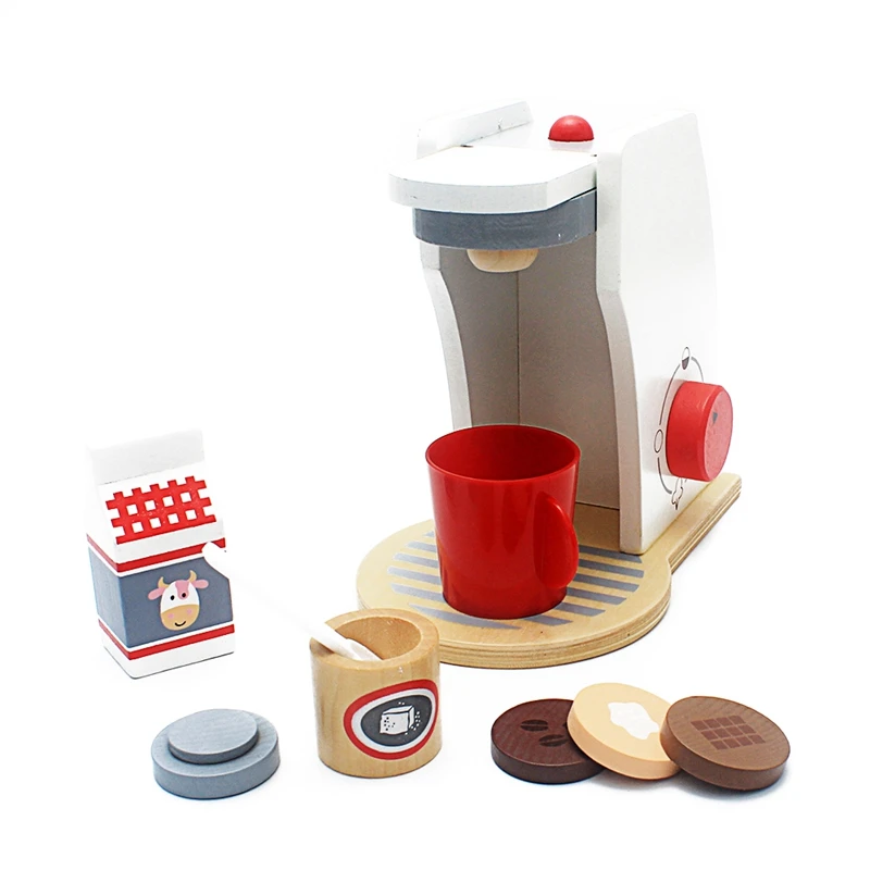 Baby Wood Pretend Play Sets Toys Simulated Coffee Machine with Milk Coffee Beans Sugar Brewing Coffee Restaurant Kitchen Toys
Baby Wood Pretend Play Sets Toys Simulated Coffee Machine with Milk Coffee Beans Sugar Brewing Coffee Restaurant Kitchen Toys