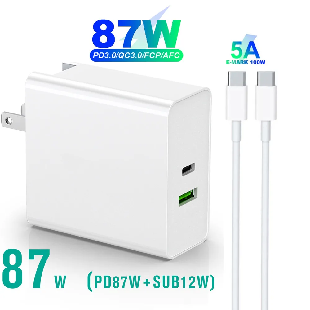 87W 65W 45W 36W USB Type C PD Charger USB C Power Laptop Adapter for iPad Pro / iPad Airi 4 / MacBook pro / huawei MatePad Pro
87W 65W 45W 36W USB Type C PD Charger USB C Power Laptop Adapter for iPad Pro / iPad Airi 4 / MacBook pro / huawei MatePad Pro