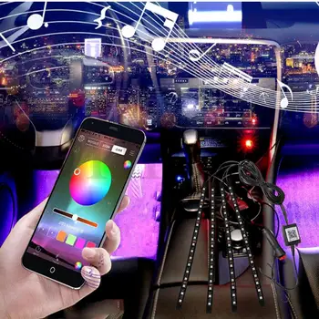Car RGB LED Neon Interior Light Lamp Strip Decorative Atmosphere Lights Wireless Phone APP Control for Android IOS DC 12V 
Car RGB LED Neon Interior Light Lamp Strip Decorative Atmosphere Lights Wireless Phone APP Control for Android IOS DC 12V