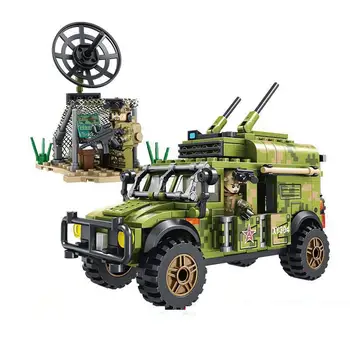 303Pcs Military Car Building Blocks Armored Communication Command Vehicle Model Kits Educational Bricks For Children Toys
303Pcs Military Car Building Blocks Armored Communication Command Vehicle Model Kits Educational Bricks For Children Toys
