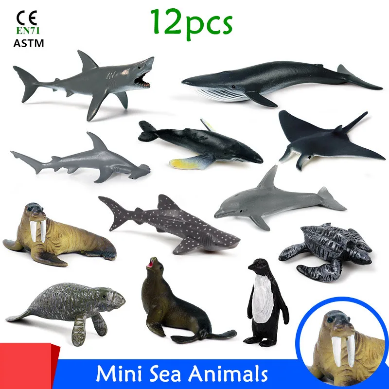 12PCS Mini Simulation Sea Animals Model Shark Seal Turtle Penguin STEM Nature Educational Toys for Preschool Kids Chirstmas Gift
12PCS Mini Simulation Sea Animals Model Shark Seal Turtle Penguin STEM Nature Educational Toys for Preschool Kids Chirstmas Gift