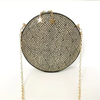 2020 new women weave shoulder bags handmade straw round shaped evening clutch with chain banquet purse MN1499
2020 new women weave shoulder bags handmade straw round shaped evening clutch with chain banquet purse MN1499