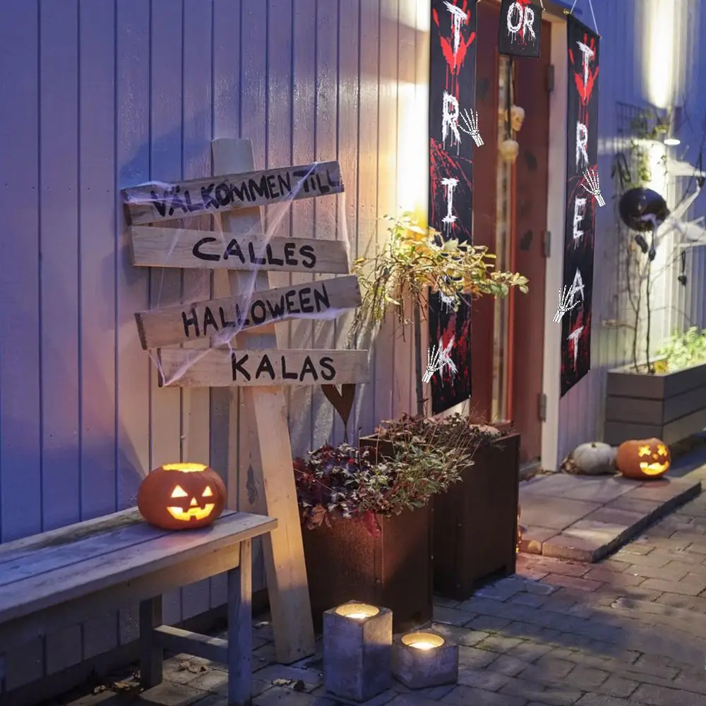Diy Halloween Decoration Trick Or Treat Door Banner 4 Bone Hand Sticker Outdoor Window Bloody Sign Festive Party Decoration 2019
Diy Halloween Decoration Trick Or Treat Door Banner 4 Bone Hand Sticker Outdoor Window Bloody Sign Festive Party Decoration 2019
