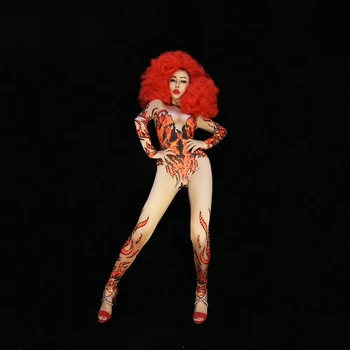 Sparkly Flames Jumpsuits Rhinestones Sexy Bodysuit Stage Performance Female Birthday Celebrate luxurious Singer Costume Wear
Sparkly Flames Jumpsuits Rhinestones Sexy Bodysuit Stage Performance Female Birthday Celebrate luxurious Singer Costume Wear