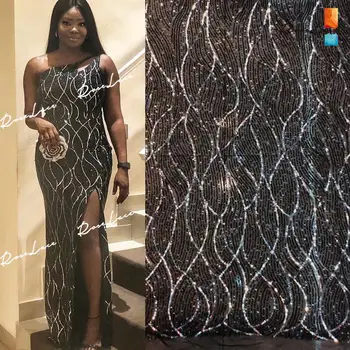 Black And Silver Sequins Mesh Tulle Lace Fabrics Noble Design Sequined Embroidered Net Laces For Indian Lady Prom Party Material
Black And Silver Sequins Mesh Tulle Lace Fabrics Noble Design Sequined Embroidered Net Laces For Indian Lady Prom Party Material