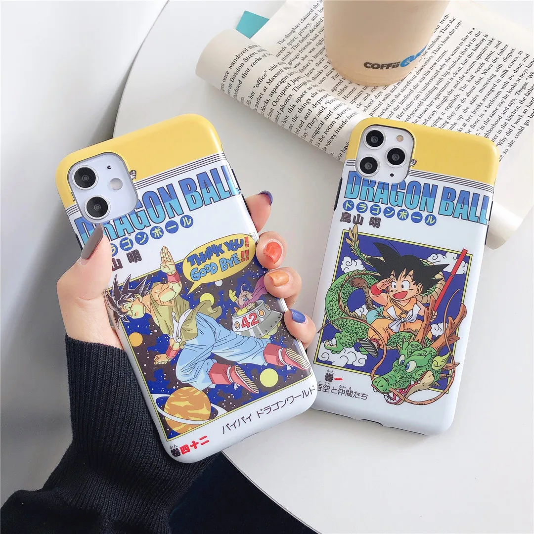 Фото Чехол для телефона Dragon Ball GT Son Goku с милыми мультяшными комиксами iPhone 7 8 Plus se2 12 mini 11