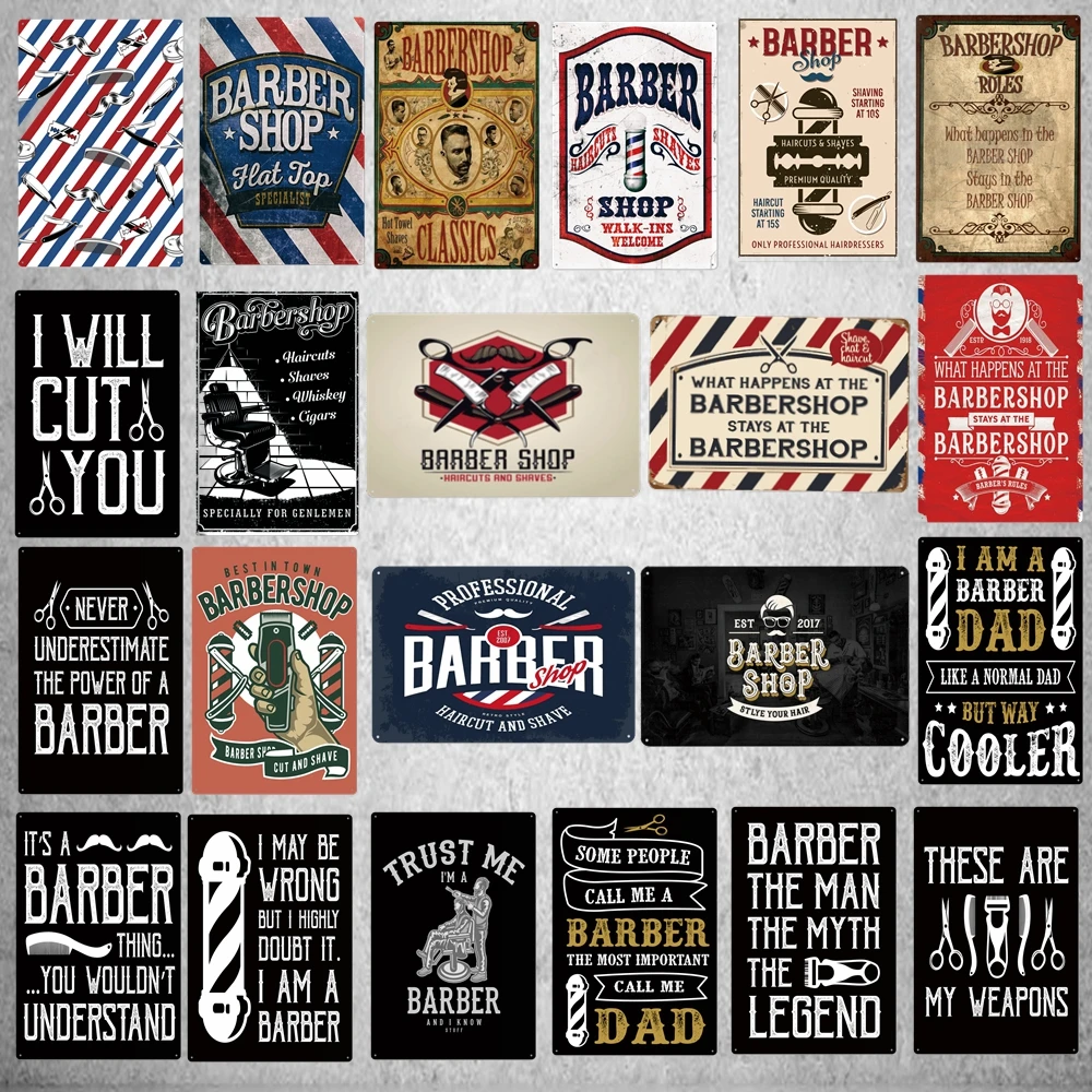 Barber Shop Metal Sign Vintage Wall For Home Shop Cafe Music Bar RetroDecoration Metal Poster XP(284)A
Barber Shop Metal Sign Vintage Wall For Home Shop Cafe Music Bar RetroDecoration Metal Poster XP(284)A