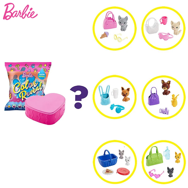 Original Barbie Accessories Color Reveal Pet Set Boneca In Heart-Shaped Case Toys for Girls Gift Blind Box Toys with 5 Surprises
Original Barbie Accessories Color Reveal Pet Set Boneca In Heart-Shaped Case Toys for Girls Gift Blind Box Toys with 5 Surprises