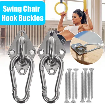 360° Stainless Steel Swivel Hook for Hammock/Heavy Bag Swing Chair Hanging Accessory Kit Yoga Sports for Indoor/Outdoor Tools
360° Stainless Steel Swivel Hook for Hammock/Heavy Bag Swing Chair Hanging Accessory Kit Yoga Sports for Indoor/Outdoor Tools