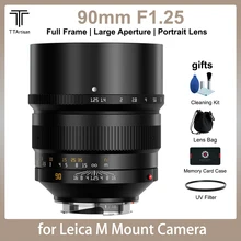 TTArtisan 90mm F1.25 Full Frame Large Aperture Fixed Focus Manual Focus Portrait Favored Camera Lens for Leica M Mount Camera
TTArtisan 90mm F1.25 Full Frame Large Aperture Fixed Focus Manual Focus Portrait Favored Camera Lens for Leica M Mount Camera