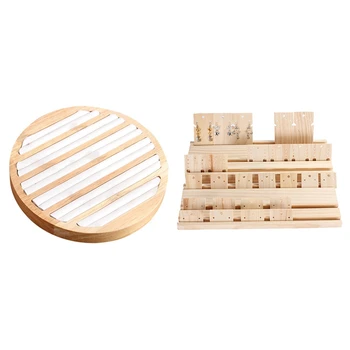 1 Pcs Rings Display Tray Wooden Round Ring Showing Plate & 1 Set Fashion Wood Jewelry Earringsdisplay Tray
1 Pcs Rings Display Tray Wooden Round Ring Showing Plate & 1 Set Fashion Wood Jewelry Earringsdisplay Tray