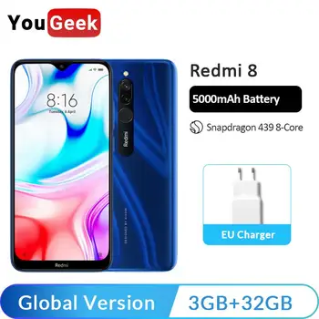 In Stock ! Global Version Xiaomi Redmi 8 3GB RAM 32GB ROM Mobile Phone Snapdragon 439 Octa Core 12MP Dual Camera 5000mAh Battery
In Stock ! Global Version Xiaomi Redmi 8 3GB RAM 32GB ROM Mobile Phone Snapdragon 439 Octa Core 12MP Dual Camera 5000mAh Battery