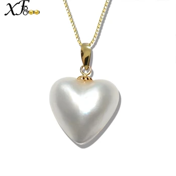 XF800 Yellow Gold MABE Pearl Necklace Pendants Romantic 18K Heart Shape Pendants Necklace Adjustable For Lover D311
XF800 Yellow Gold MABE Pearl Necklace Pendants Romantic 18K Heart Shape Pendants Necklace Adjustable For Lover D311