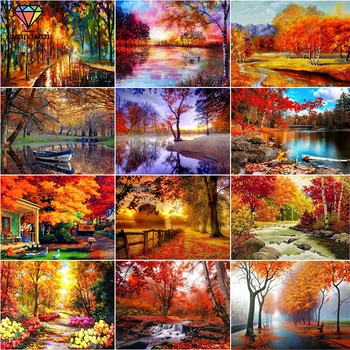 XUEQIXIAOZU Full Round Maple Forest Landscape Diamond Drawing 5D DIY Diamond Setting Mosaic Painting Home Decoration Gifts
XUEQIXIAOZU Full Round Maple Forest Landscape Diamond Drawing 5D DIY Diamond Setting Mosaic Painting Home Decoration Gifts