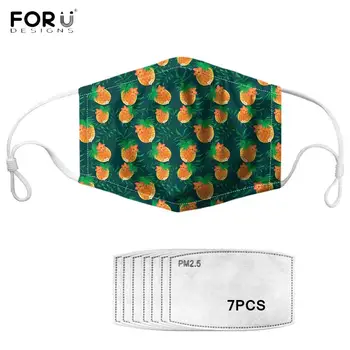 Forudesigns Tropical Fruit Pineapple Printed Women Face Mask with 7 Pcs Filters Reusable Breath Mouth Mask Adults Dustpoof Mask
Forudesigns Tropical Fruit Pineapple Printed Women Face Mask with 7 Pcs Filters Reusable Breath Mouth Mask Adults Dustpoof Mask